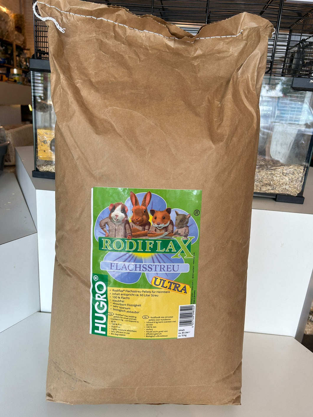 Hugro 15kg Bedding Rodiflax  Ultra Pellet