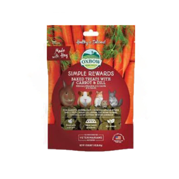 Oxbow Simple Rewards Baked Treats with Carrot & Dill 85.05g
