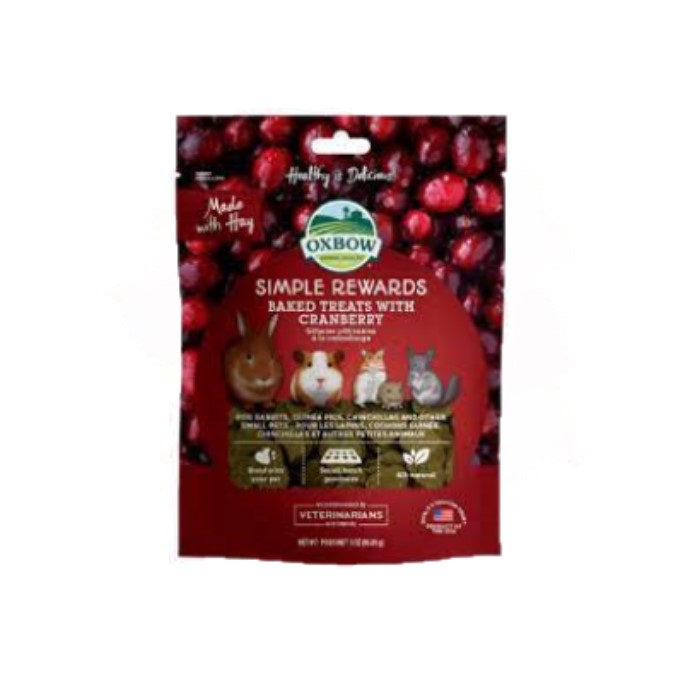 Oxbow Simple Rewards Baked Treats with Cranberry 85.05g
