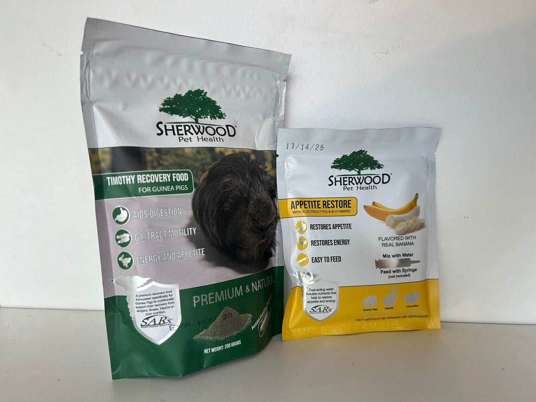 Bundle Recovery Guinea Pig 1 ( Sherwood Recovery 200g + Sherwood Appetite Restore 60gm)