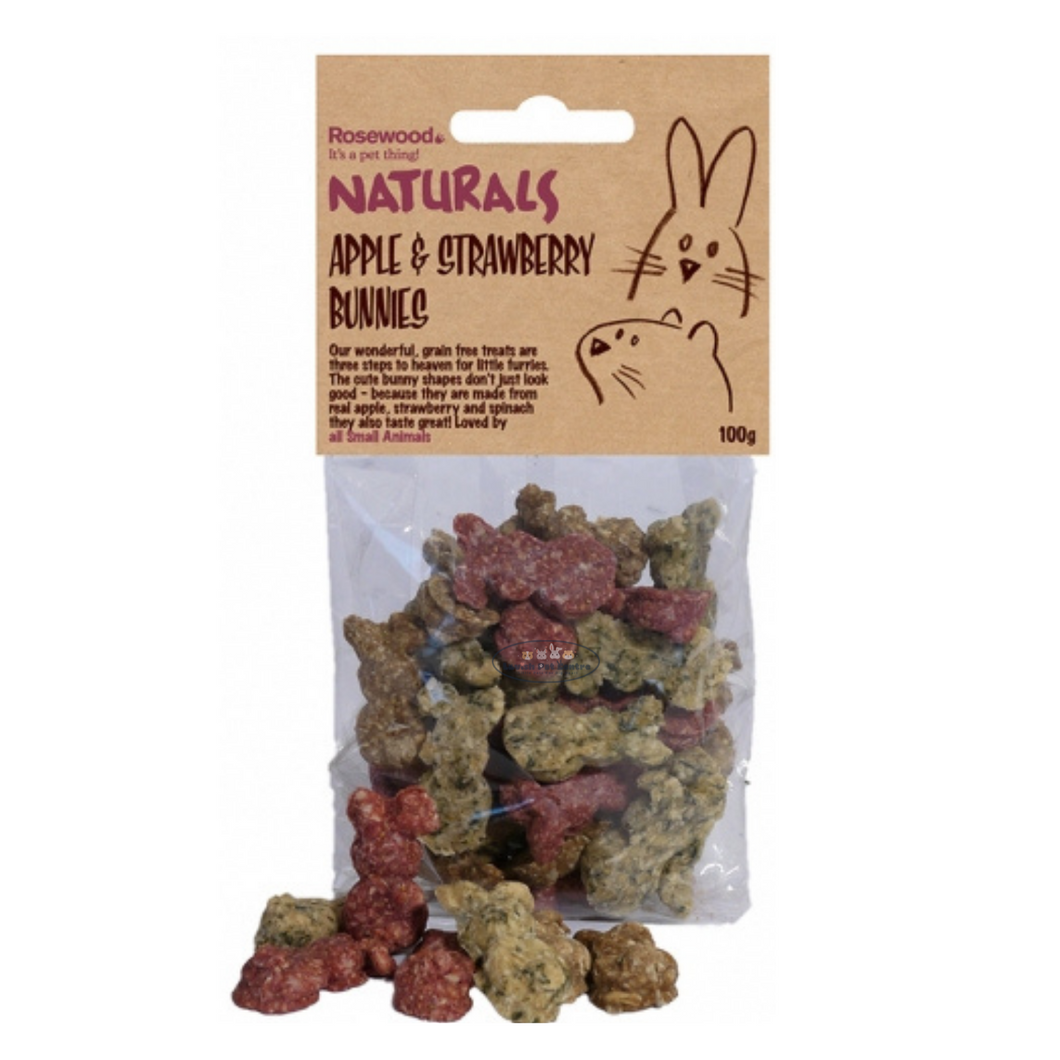 Rosewood - Apple & Strawberry Bunnies 100g