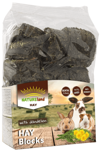 Natureland  Hay Blocks with Dandelion 600g