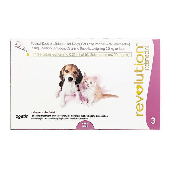 Revolution Spot-On for Dogs & Cats Up to 5lb (Mauve)