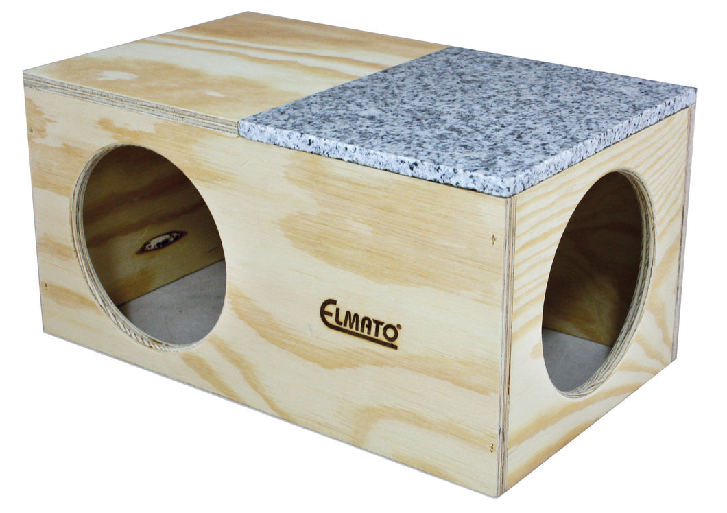 Elmato Wooden Rectangular Granite House 32x20x16cm