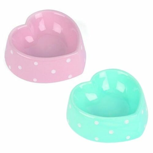 Happypet Polka Heart Pet Bowl 300ml Pink/blue